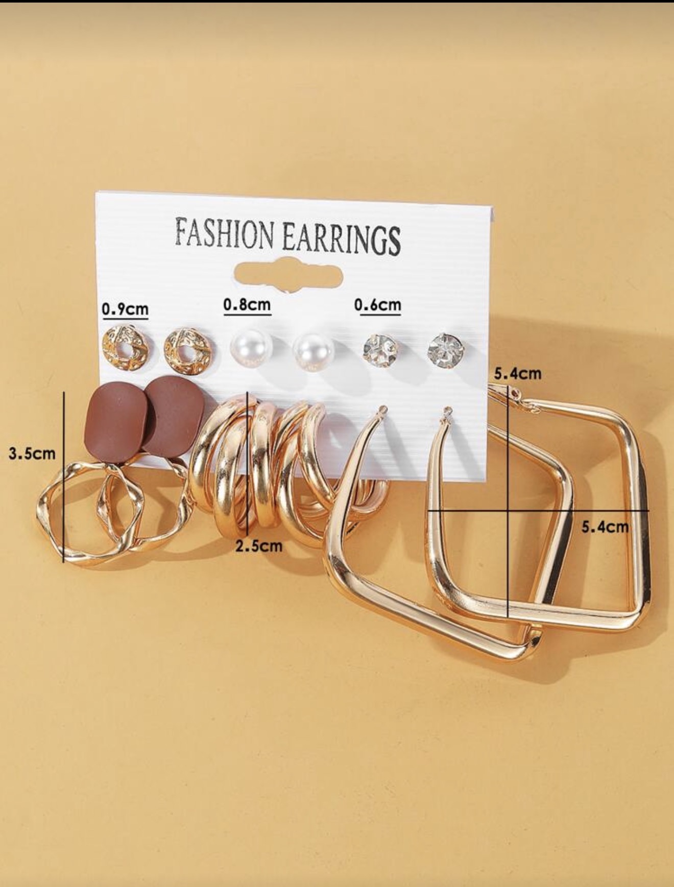 6 Paires De Boucles D'oreilles Décoratives 