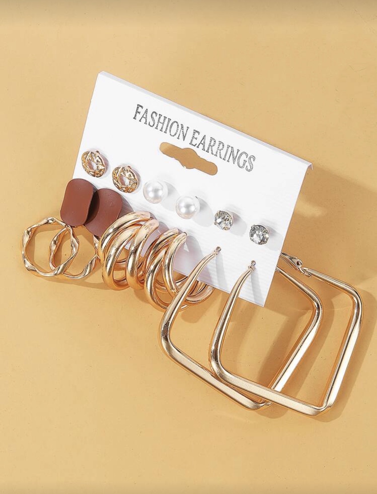 6 Paires De Boucles D'oreilles Décoratives 