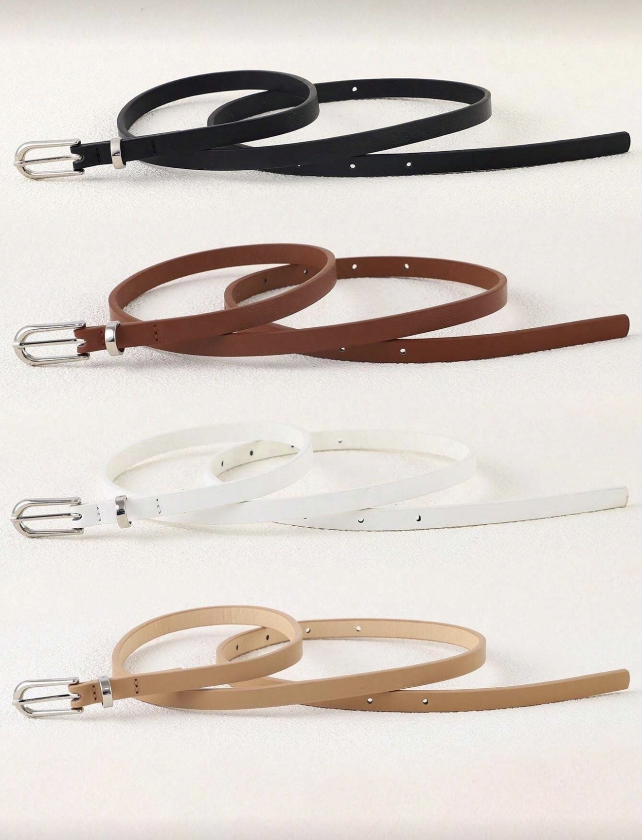 4 pièces Ceinture de taille dorée clair