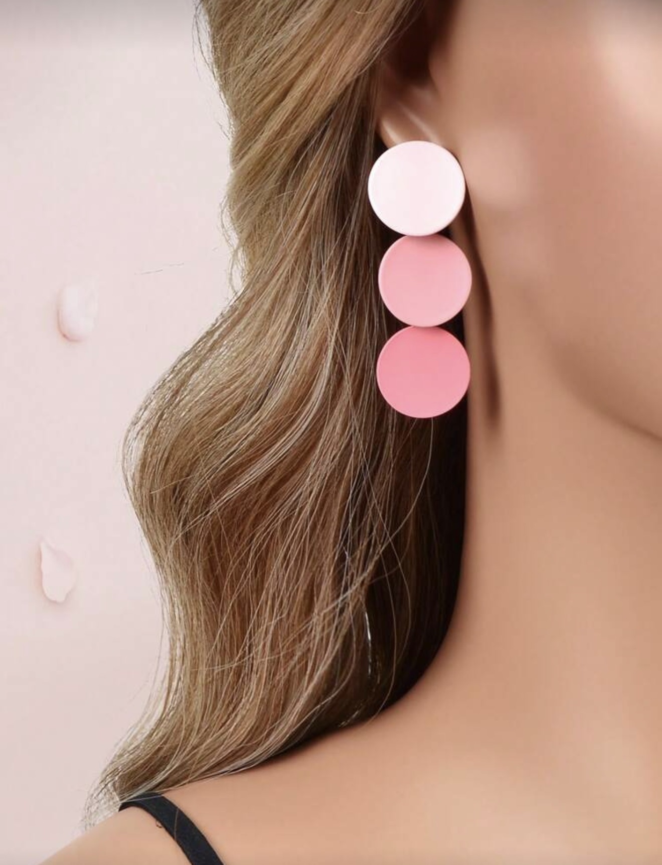 Boucles d'oreilles pendantes rondes 