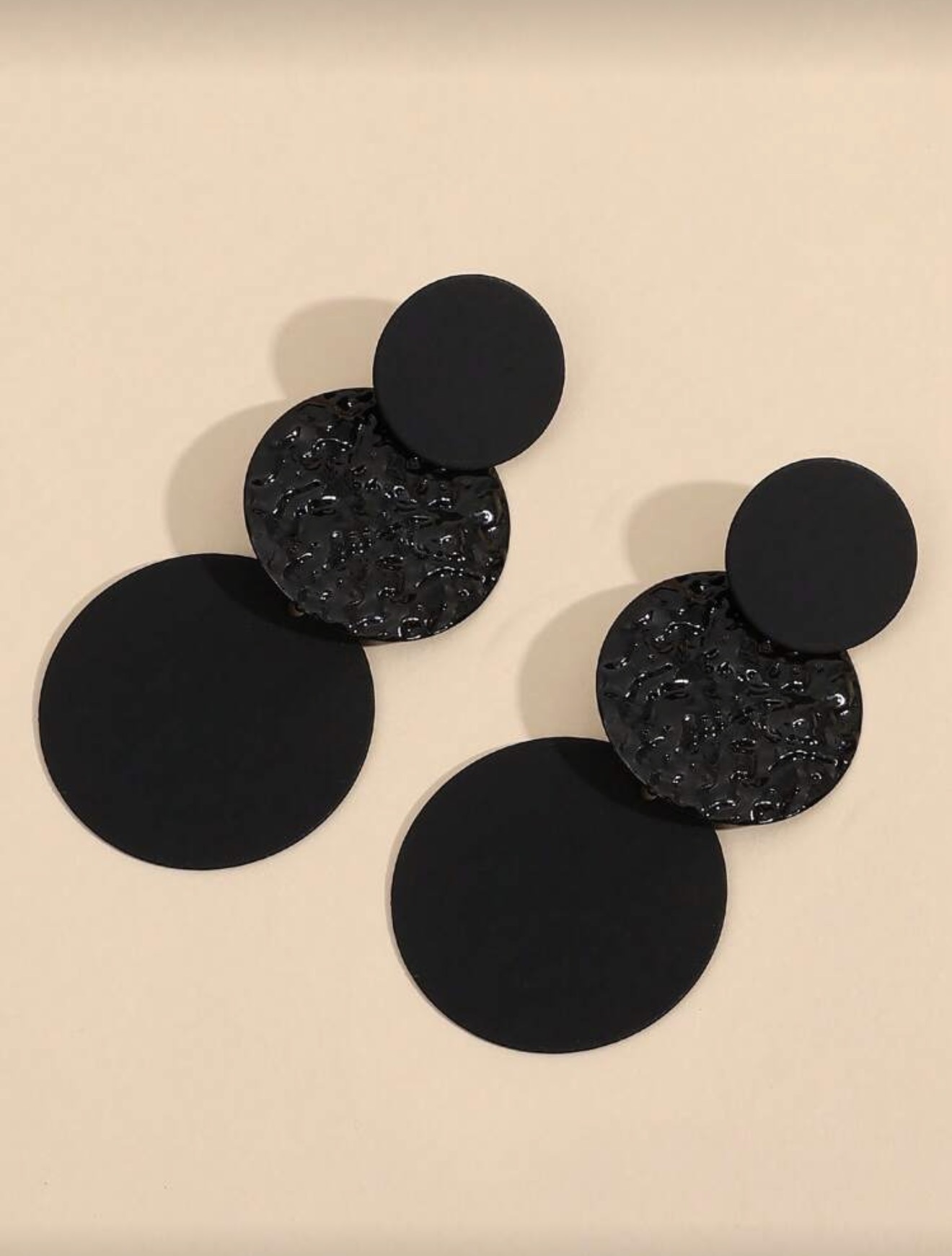 2 pièces Pendants d'oreilles ronds