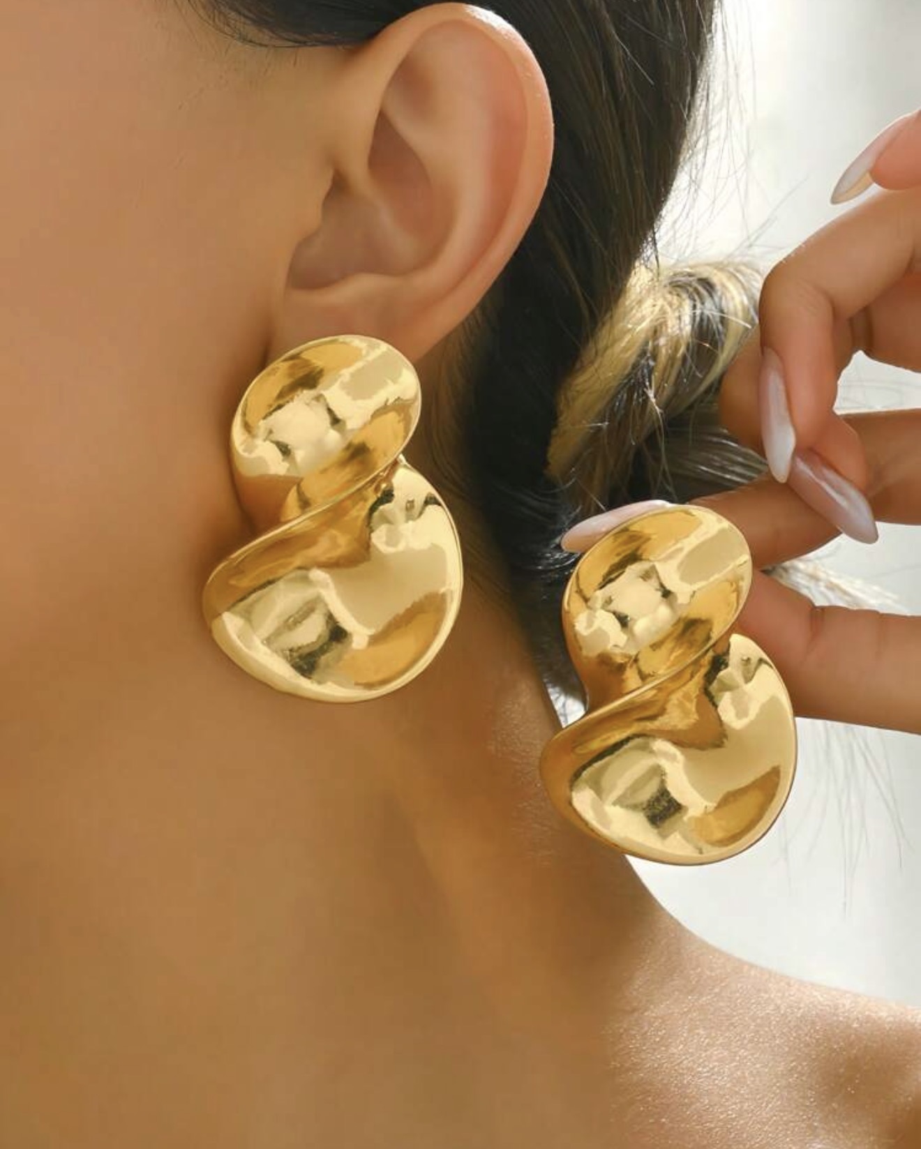 2 pièces Set de bijoux surdimensionnés minimalistes